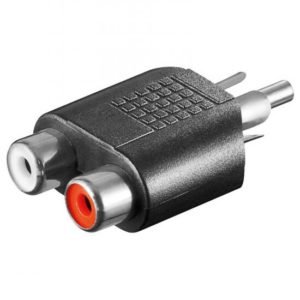 AUDIO ADATTATORE  1 RCA MASCHIO - 2 RCA FEMMINA