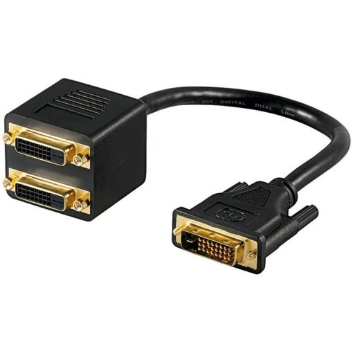 CAVO ADATTATORE SDOPPIATORE DVI D M A 2 DVI D F CONTATTI DORATI