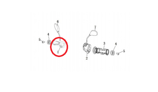 SS00154     GRUPPO INTERRUTTORE, DESTRA CPX /CPX PRO