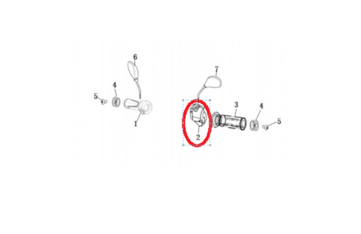 SS00147  GRUPPO INTERRUTTORE, SINISTRO CPX /CPX PRO