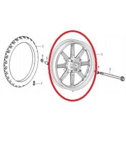 SS00232  CERCHIO RUOTA  POSTERIORE.  TC-MAX IN LEGA