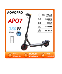 AOVOPRO AP07 Monopattino elettrico 8.5 pollici 350W  31 KM/H velocità 36V 10.5AH 3 modalità velocità Bluetooth + APP